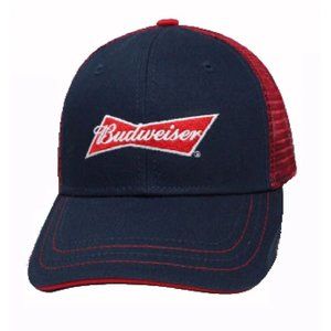Budweiser Blue/Red Mesh Cap Hat - NEW FAST SHIPPING